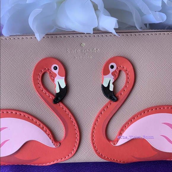 ▪️KATE SPADE▪️Large Wallet Flamingo By The Pool - Picture 3 of 6